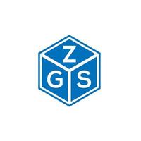 zgs-Brief-Logo-Design auf weißem Hintergrund. zgs kreative Initialen schreiben Logo-Konzept. zgs Briefgestaltung. vektor