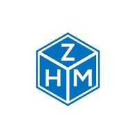 zhm-Brief-Logo-Design auf weißem Hintergrund. zhm kreatives Initialen-Buchstaben-Logo-Konzept. zhm Briefgestaltung. vektor