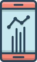 färgglad ikon för statistik vektor