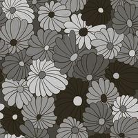 nahtlose Muster Hintergrund mit verschiedenen abstrakten Blumen. Kamille, Aster vektor