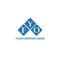 Fyo brev logotyp design på vit bakgrund. fyo kreativa initialer brev logotyp koncept. fyo bokstavsdesign. vektor