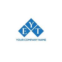 Ey-Brief-Logo-Design auf weißem Hintergrund. eyt kreatives Initialen-Buchstaben-Logo-Konzept. Eyt Briefgestaltung. vektor