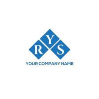 rys-Brief-Logo-Design auf weißem Hintergrund. rys kreative Initialen schreiben Logo-Konzept. rys Briefgestaltung. vektor