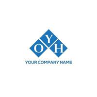 oyh brev logotyp design på vit bakgrund. oyh kreativa initialer brev logotyp koncept. åh bokstavsdesign. vektor