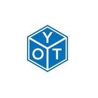 yot-Brief-Logo-Design auf weißem Hintergrund. yot kreative Initialen schreiben Logo-Konzept. yot Briefgestaltung. vektor