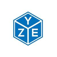 Yze-Brief-Logo-Design auf weißem Hintergrund. yze kreative Initialen schreiben Logo-Konzept. yze Briefgestaltung. vektor