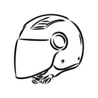 Motorradhelm-Vektorskizze vektor