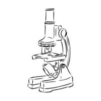 Mikroskop-Vektorskizze vektor