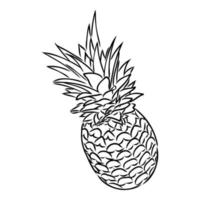 Ananas-Vektorskizze vektor