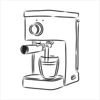 Kaffeemaschine Vektorskizze vektor