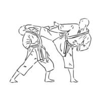 Karate-Vektorskizze vektor