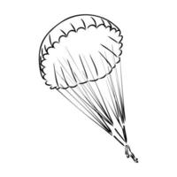 Fallschirmspringer-Vektorskizze vektor