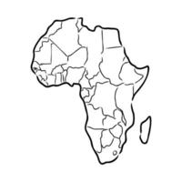 Afrika Karte Vektorskizze vektor