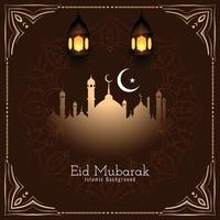 eid mubarak islamischer festivalhintergrund vektor