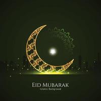 eid mubarak islamisk festival bakgrund vektor