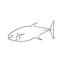 tonfisk vektor skiss
