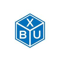 xbu-Brief-Logo-Design auf weißem Hintergrund. xbu kreative Initialen schreiben Logo-Konzept. xbu Briefdesign. vektor