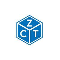 zct brev logotyp design på vit bakgrund. zct kreativa initialer brev logotyp koncept. zct bokstavsdesign. vektor