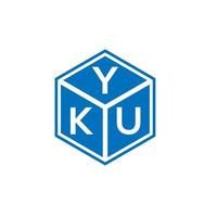 Yku-Brief-Logo-Design auf weißem Hintergrund. yku kreative Initialen schreiben Logo-Konzept. Yku-Buchstaben-Design. vektor