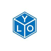 Ylo-Brief-Logo-Design auf weißem Hintergrund. ylo kreative Initialen schreiben Logo-Konzept. Ylo-Buchstaben-Design. vektor