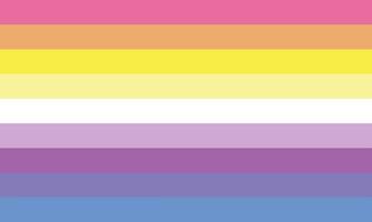 Bigenderflux-Stolzflagge - bunte horizontale Streifen. lgbtq-gemeinschaftsgeschlechtsgruppensymbol. vektor