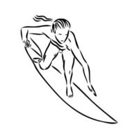 surfa vektor skiss