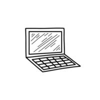 laptop skiss. vektor illustration