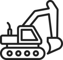 Symbol für Bulldozer-Linie vektor