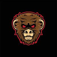 Affen-Maskottchen-Logo vektor