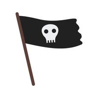 Symbol für flache Farbe der Piratenflagge II vektor
