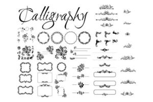 Kalligraphie-Vektorpaket vektor