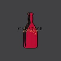 Logo für alkoholische Getränke, Weinlogo vektor