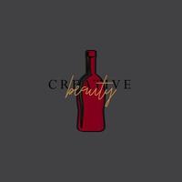 Logo für alkoholische Getränke, Weinlogo