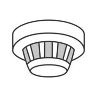 Farbsymbol für Rauchmelder. Feueralarmsystem. isolierte Vektorillustration vektor