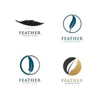Feder-Logo-Symbol-Design-Vektor-Symbol vektor