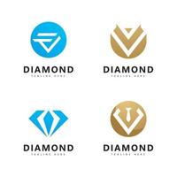 Diamant-Logo-Vektor-Design-Vorlage vektor