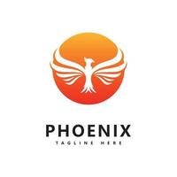 Phönix-Logo-Vektor-Template-Design vektor