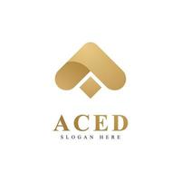 Ace-Logo-Icon-Design für das Kartenspiel-Casino-Geschäft vektor