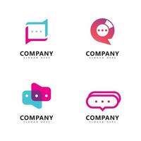 Bubble-Chat-Symbol Logo-Vektor-Illustration-Vorlage vektor