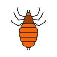 Symbol für die Farbe der Laus. menschlicher Parasit. Insektenpest. isolierte Vektorillustration vektor