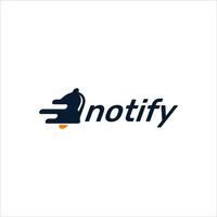 modern notify logotypdesign vektor