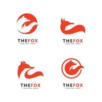 fox logotyp ikon design vektor mall