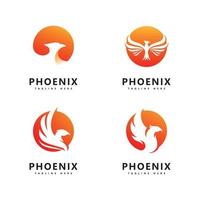 phoenix logotyp vektor malldesign