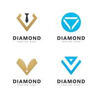 Diamant-Logo-Vektor-Design-Vorlage vektor