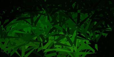 dunkelgrüner Vektorhintergrund mit Dreiecken. vektor