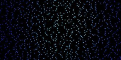 dunkelblauer Vektorhintergrund mit bunten Sternen. vektor