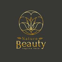 natur kosmetisk skönhetsprodukt och salongslogotypdesign vektor