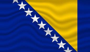 bosnien och hercegovinas nationella flagga vektor design. bosnien och hercegovina flagga 3d viftande bakgrund vektorillustration