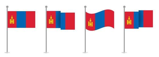 mongolei nationalflagge, vektorillustration. vektor