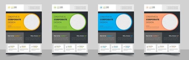 Corporate Business Flyer Template-Design. Flyer für Agenturen für digitales Marketing, Flyer für Unternehmensmarketing. wachsen sie ihr geschäft digitales marketing neuer flyer. Flyer für digitales Marketing vektor